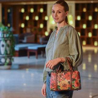 Heritage Leather Large Convertible Satchel - 8535
