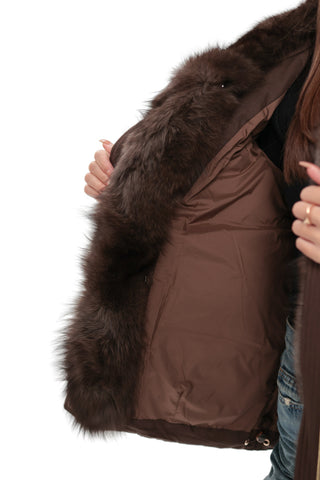 Michelle Genuine Fur Trim Down Parka