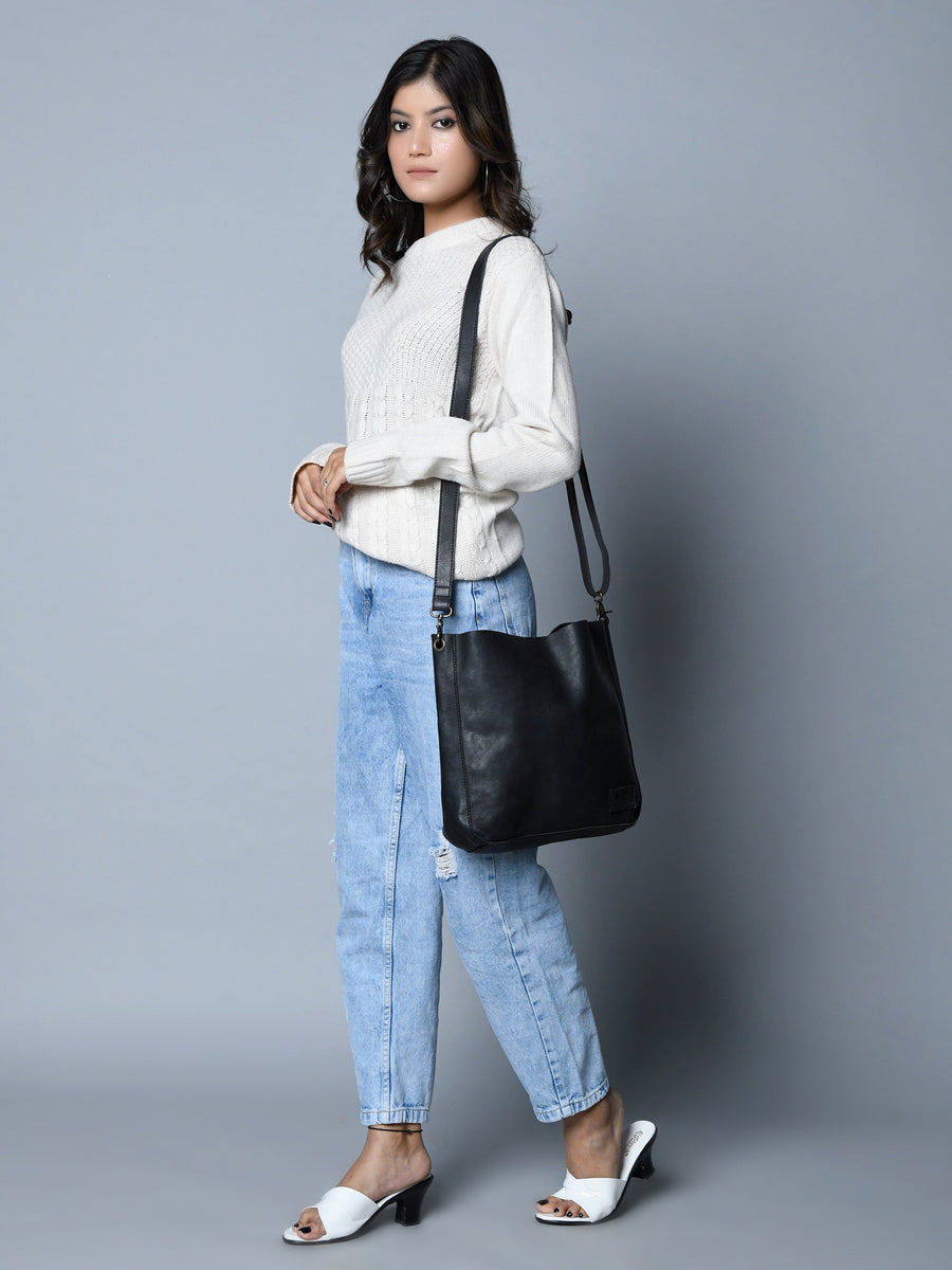 Serenity Everyday Crossbody Sling, Black - Glamourous Grace