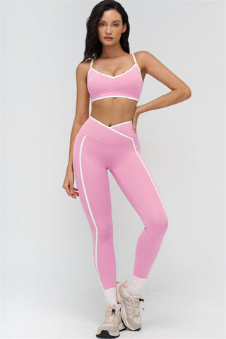 The Crave Contrast Sports Bra Leggings 2-Piece Set