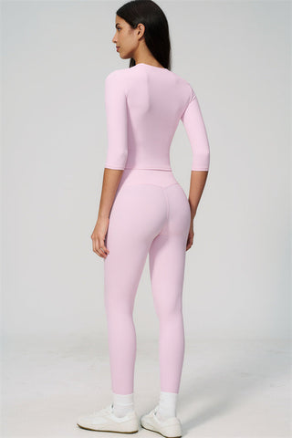 The Natalia Half-Sleeve Top Leggings 2-Piece Set