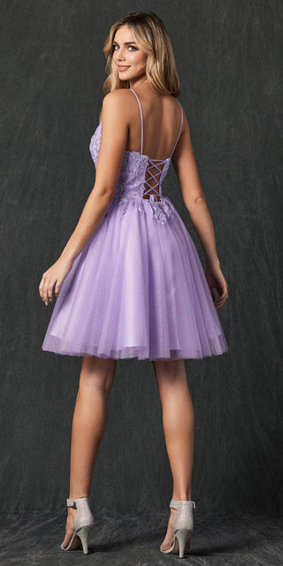 Juliet 860 Short Floral Applique BaDoll Dress