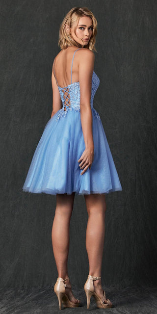 Juliet 860 Short Floral Applique BaDoll Dress