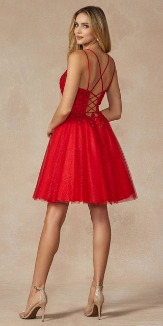 Juliet 860 Short Floral Applique BaDoll Dress