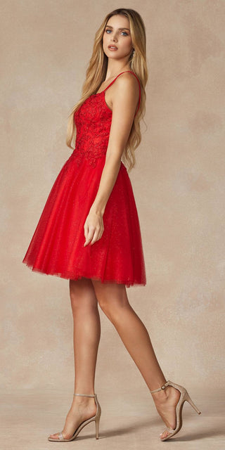 Juliet 860 Short Floral Applique BaDoll Dress