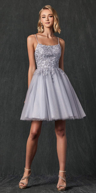 Juliet 860 Short Floral Applique BaDoll Dress