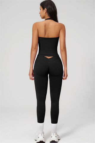 The Empower Halter Crop Top Leggings 2-Piece Set