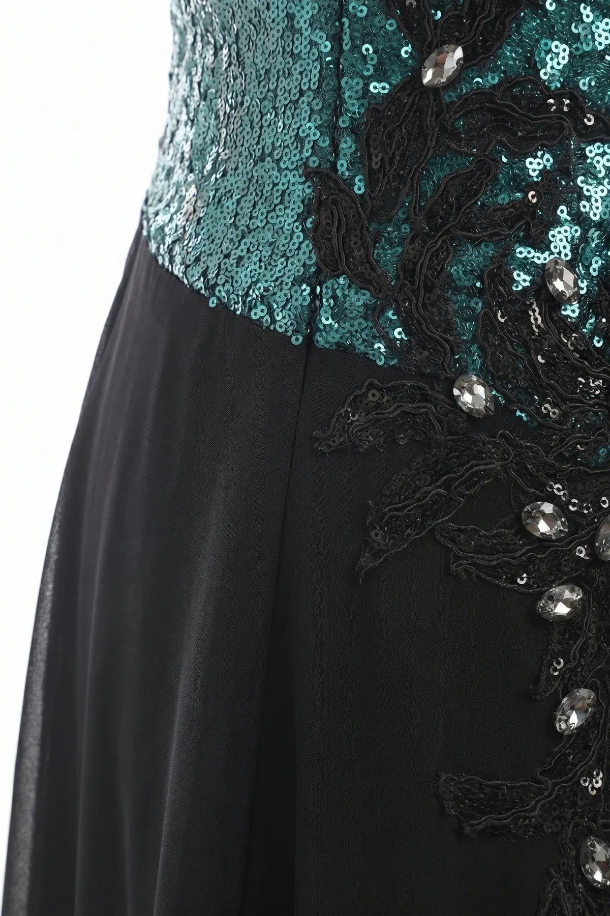 Green and Black Sequin Maxi Dress, Greta