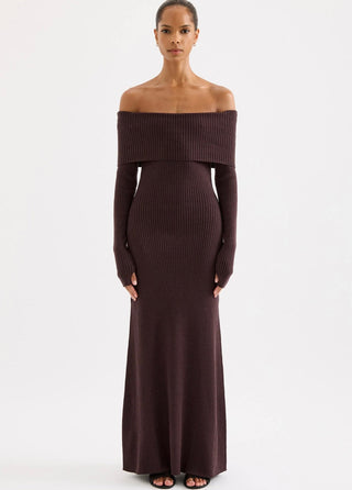Krishna Off The Shoulder Knit Dress - Glamourous Grace