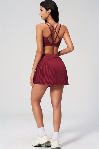 The Balance Sports Bra Tennis Skirt 2-Piece Set
