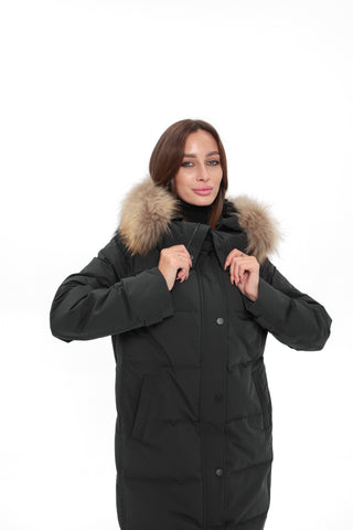 Sydney Genuine Fur Trim Down Parka