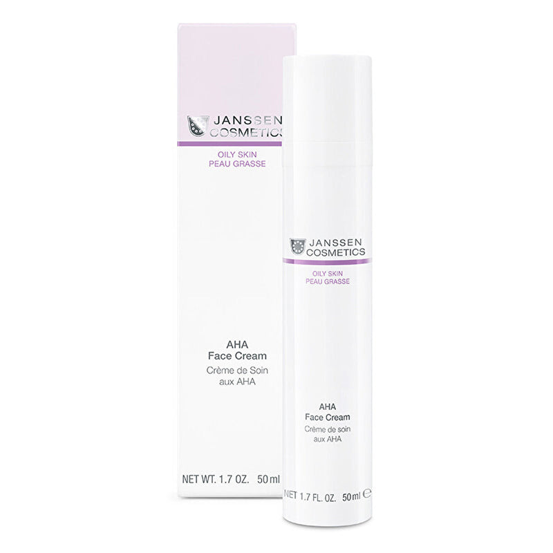Janssen Cosmetics AHA Face Cream Moisturizer - 50 ml | Gentle Exfoliating - Glamourous Grace