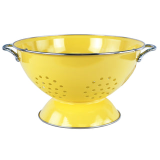 Powder Coated Colanders, Various Sizes, Lemon
