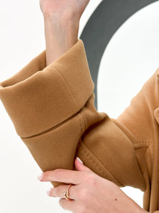 Monique Tailored Cashmere Wool Blend Coat in Bluff