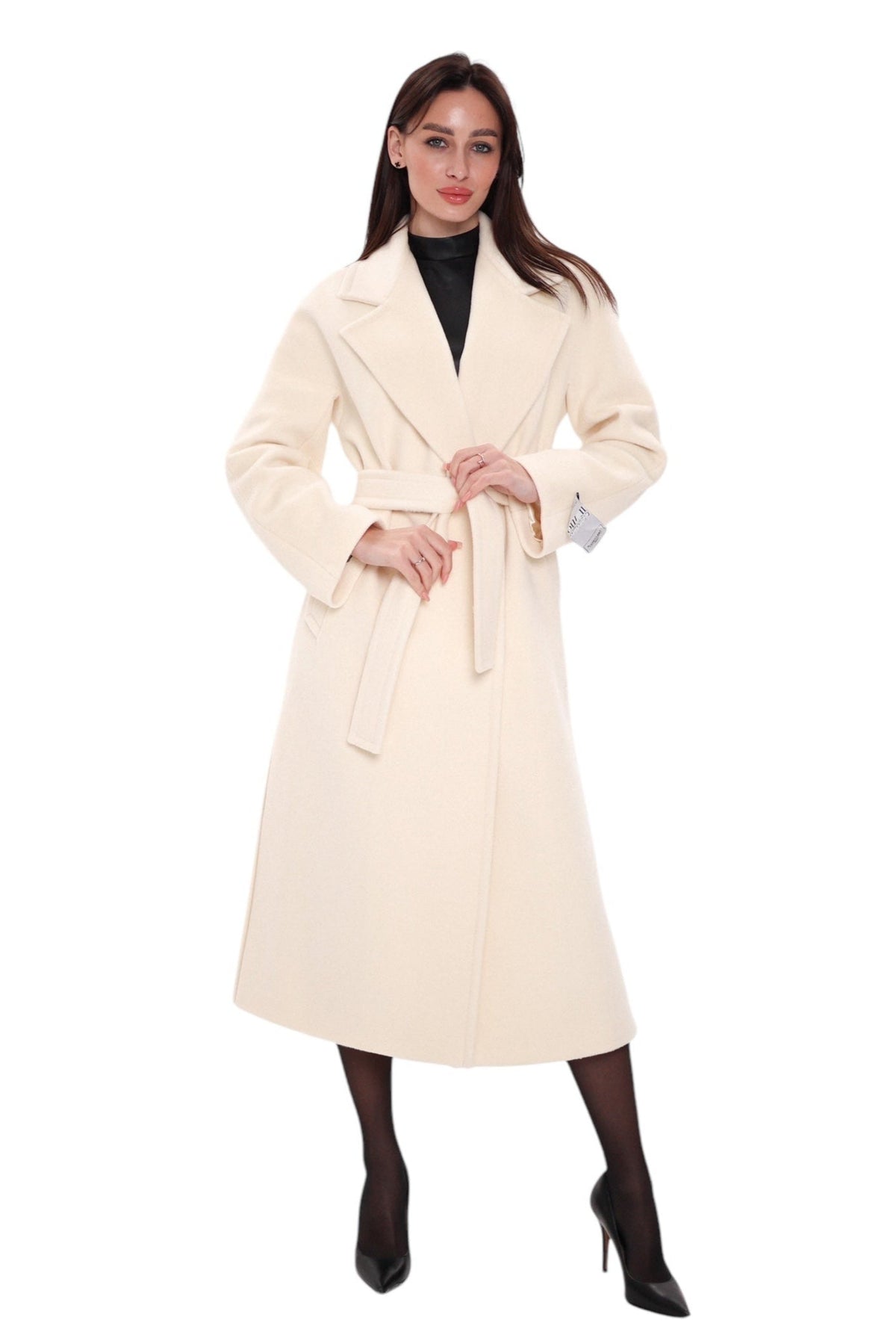 Premium 100% Australian Merino Wool Coat in Marshmallow