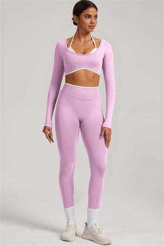 The Elevate Long Sleeve Crop top Leggings 2-Piece Set