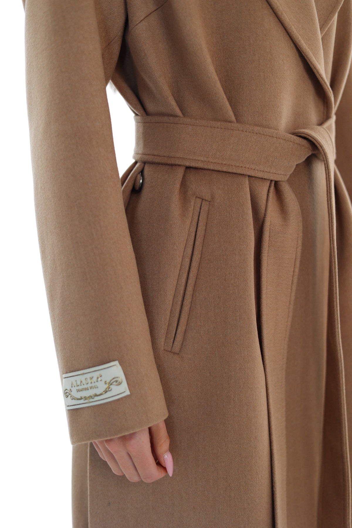 Aria Cashmere Blend Coat in Camel