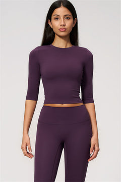 The Natalia Half-Sleeve Top Leggings 2-Piece Set