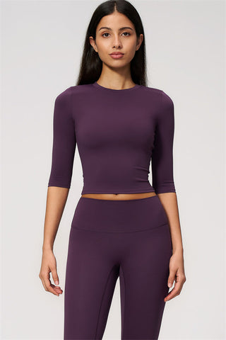 The Natalia Half-Sleeve Top Leggings 2-Piece Set