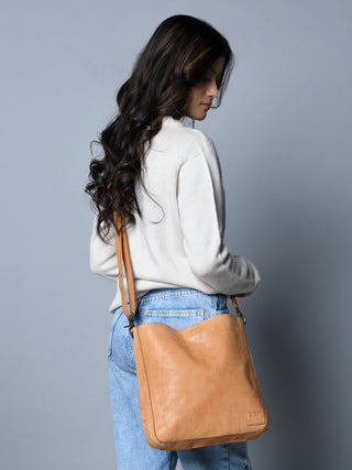 Serenity Everyday Crossbody Sling, Tan - Glamourous Grace