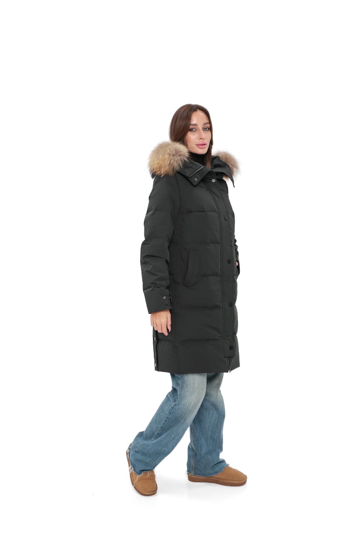 Sydney Genuine Fur Trim Down Parka