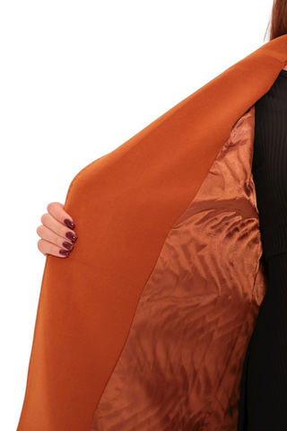 Windsor Classic Wraparound Cashmere Blend Overcoat in Cinnamon