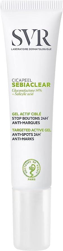 SVR Sebiaclear Cicapeel Post-Acne Care Gel for Sensitive Skin - Paraben Free, Salicylic Acid Skincare - Glamourous Grace