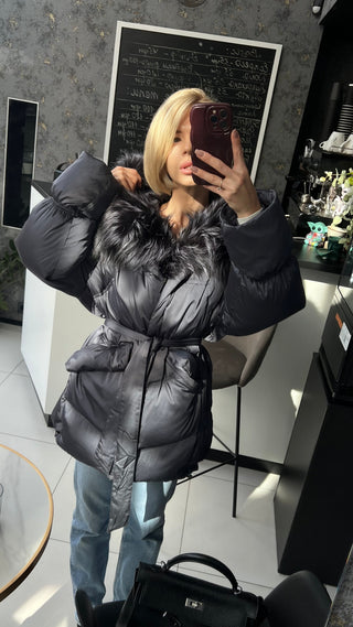 Orchid Genuine Fur Trim Down Parka