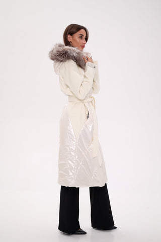 Saga® Furs Silver Fox Wool Alpaca Freudenberg Comfortemp® Coat
