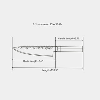 8" Hammered Chef Knife