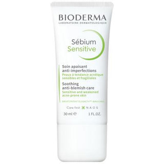 Bioderma Sebium Sensitive 30 Ml - Sensitive Skin Care for Acne-Prone Skin, Hypoallergenic & Fragrance-Free - Glamourous Grace
