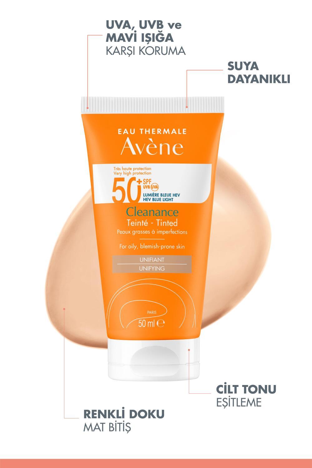 Avene Cleanance SPF 50+ Colored Sunscreen for Oily & Acne-Prone Skin - Non-Greasy, Tinted Protection - Glamourous Grace
