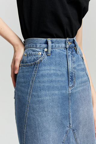 Ocean Wave Denim Skirt HJ821 - Glamourous Grace
