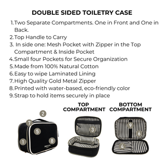 Double-Sided Makeup Case – Black - Glamourous Grace