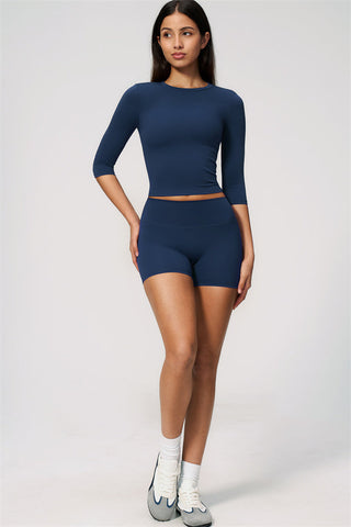 The Natalia Half-Sleeve Top Shorts 2-Piece Set