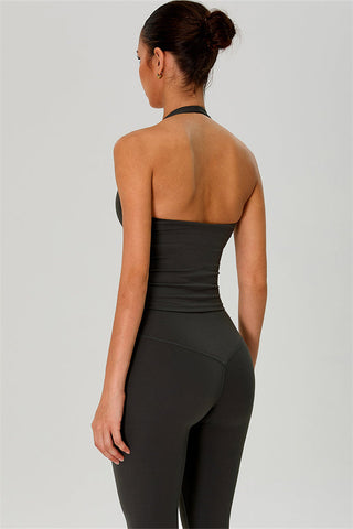 The Solid Halter Tank Top