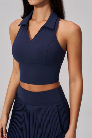 The Ziv Polo Crop Top Tennis Dress 2-Piece Set