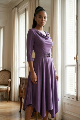 Purple Midi Dress, Iris
