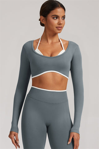 The Elevate Long Sleeve Crop top Leggings 2-Piece Set