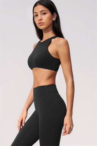 The Twirl Open Back Sports Bra Capri Leggings 2-Piece Set