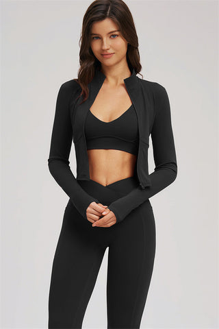 The Sizzle Zip Jacket Sports Bra Leggings 3-Piece Set