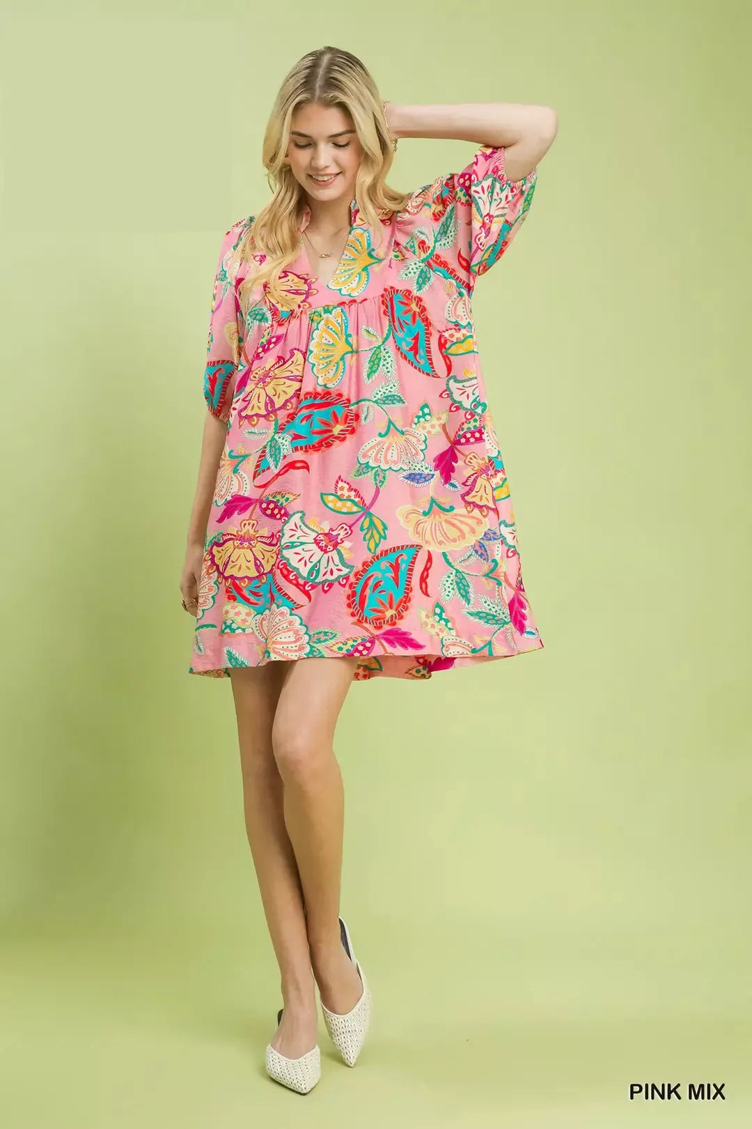 Umgee Paisley Print Mini Dress - Glamourous Grace