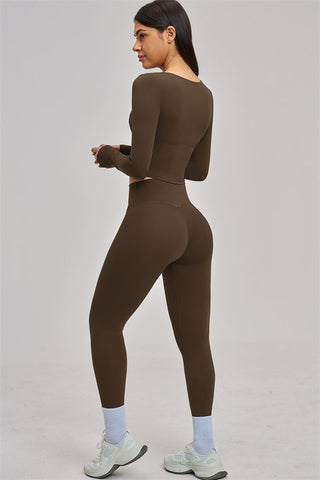 The Swoon Long Sleeve Crop top Leggings 2-Piece Set