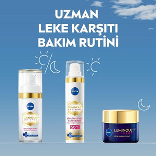 Nivea Luminous630 Anti-spot Night Face Cream - Thiamidol & Hyaluronic Acid for Dark Spot Correction & Hydration - Glamourous Grace