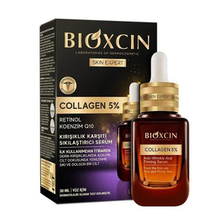 Bioxcin Skin Expert Collagen 5% Anti-Wrinkle Serum - Improves Elasticity & Firmness, Reduces Fine Lines & Wrinkles - Glamourous Grace