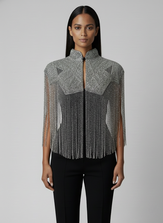 Argent Line Cape - Glamourous Grace