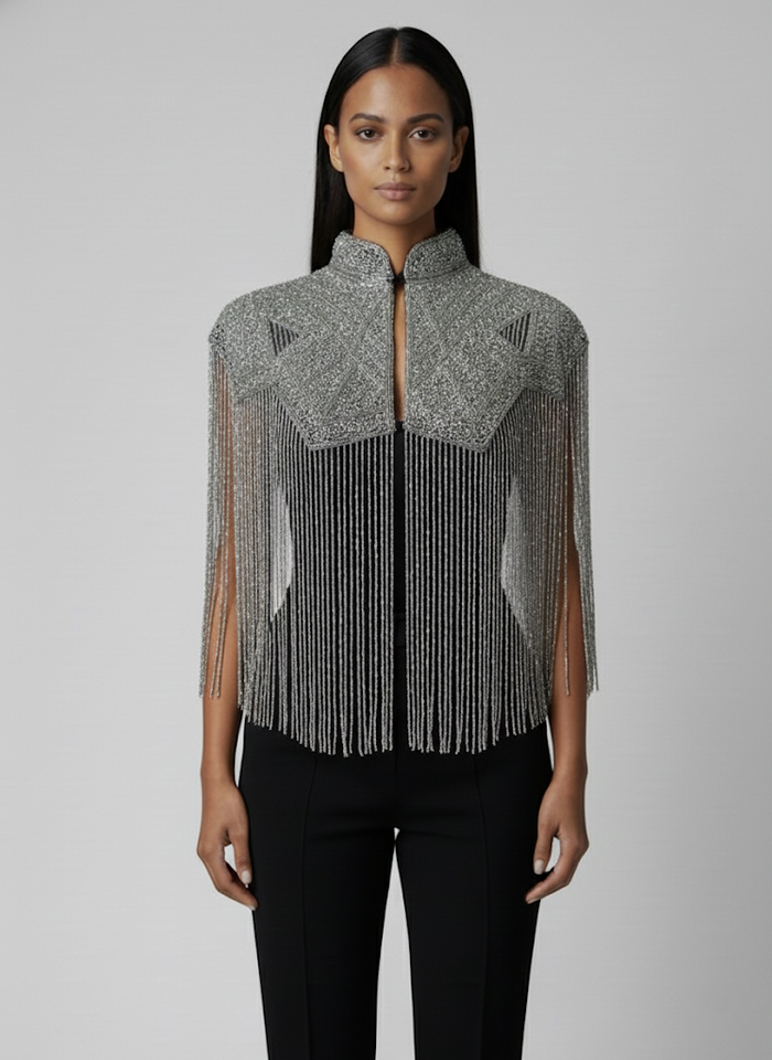 Argent Line Cape - Glamourous Grace