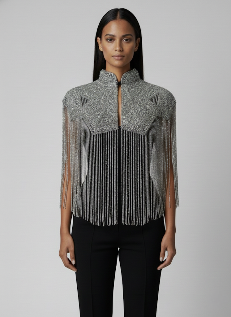 Argent Line Cape - Glamourous Grace