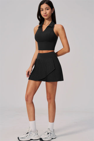 The Ziv Polo Crop Top Tennis Dress 2-Piece Set