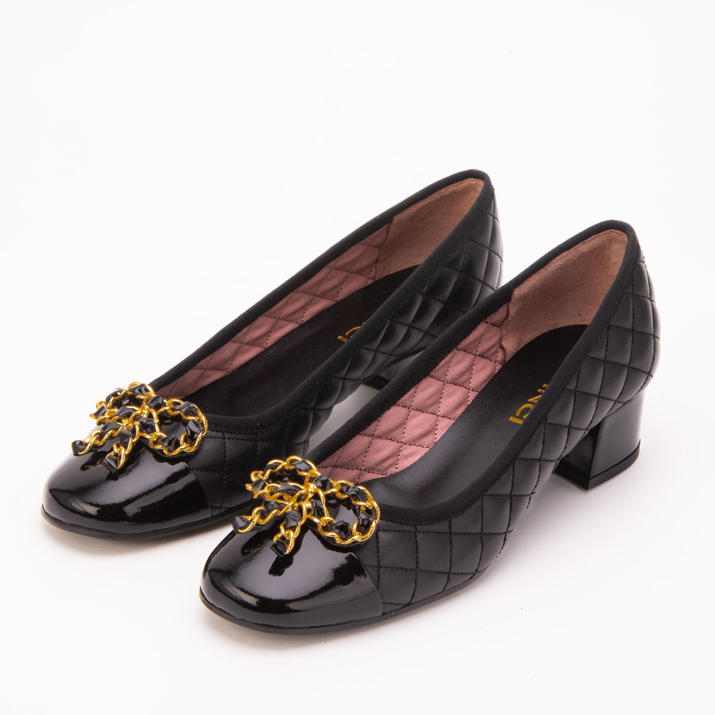 The Bellarose Black Quilted Leather Women Heel - Glamourous Grace